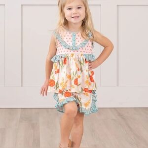 Marie Nicole Daisy Janes Ruffle Trim Outfit Sz 2T